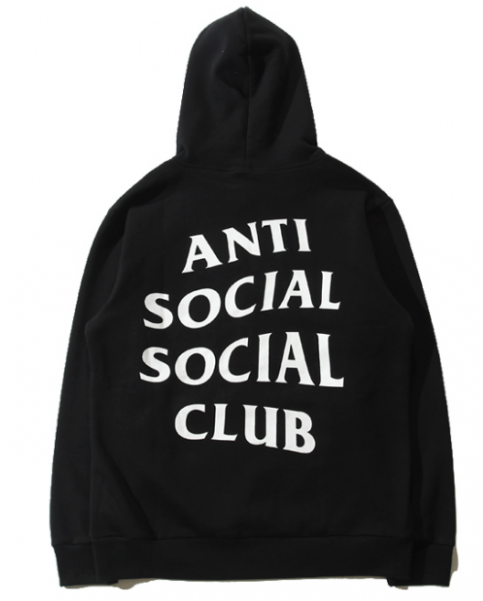 Anti Social Social Club Plain Hooded Sweater - Anti Social Social Club Long Sleeve (600x600), Png Download