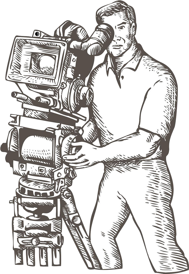 Film Director Camera Illustration Hand Painted Handpainted - Director Drawing (900x1306), Png Download