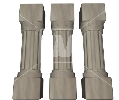 3d Columns - Baluster (550x361), Png Download