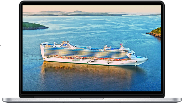 Laptop Cruise Ship - Book (641x377), Png Download