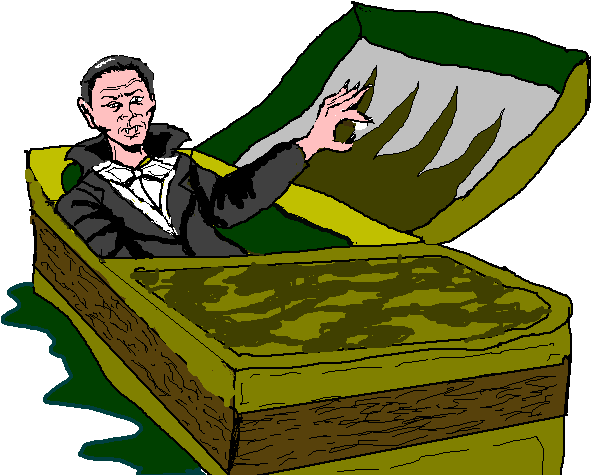 Free Count Dracula Waking From His Coffin Clip Art - Wake Up From Coffin (600x600), Png Download