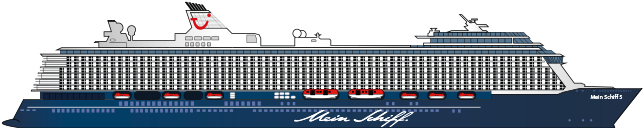 Full-service Package - Tui Cruises Ship Png (656x200), Png Download