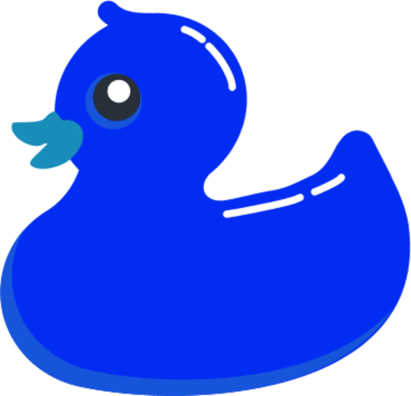 Rubber Duck Clipart - Blue Rubber Duck Clip Art (600x579), Png Download
