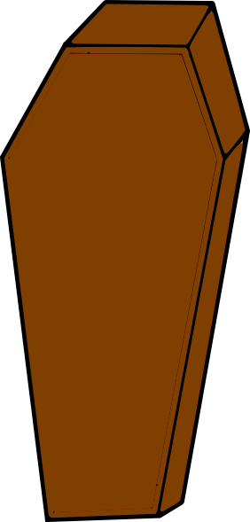 Coffin Clip Art At Clker - Coffin Clipart (282x589), Png Download
