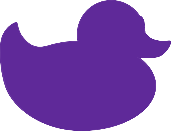 Purple Duck - Purple Duck Clipart (600x461), Png Download
