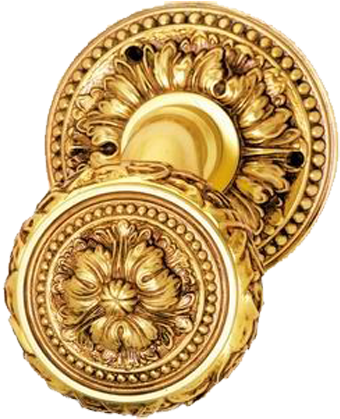 Door Knob On Rose - Gold (500x500), Png Download