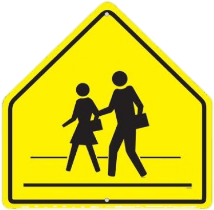 School Crosswalk Sign - Kinds Of Signs (700x415), Png Download