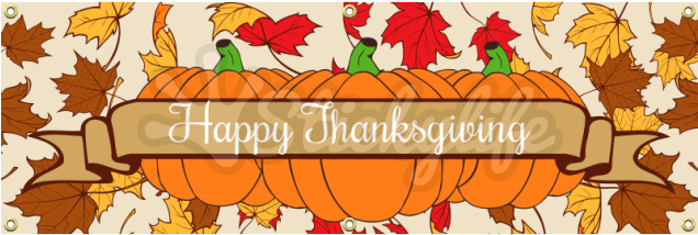 Thanksgiving Vinyl Banner - Vinyl Banners (940x587), Png Download