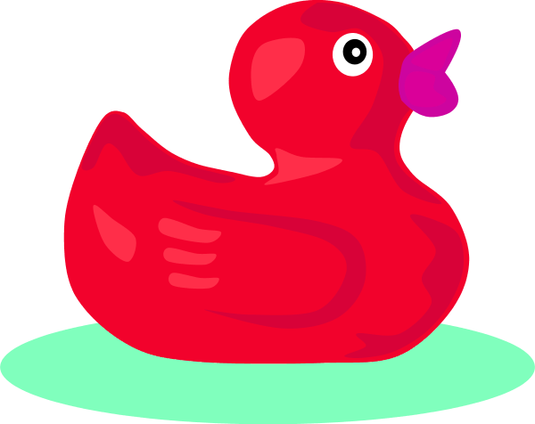 Rubber - Red Rubber Duck Clip Art (600x476), Png Download