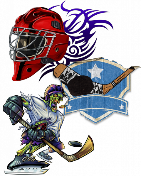 Great Dane Graphics Automobiles Collage - Hockey Zombie (480x600), Png Download