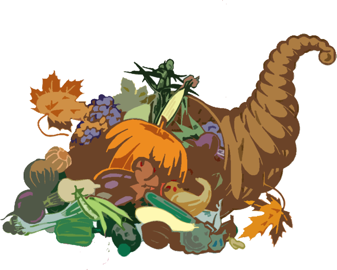 Clipart Thanksgiving Banner - Cornucopia Clip Art (1200x1200), Png Download