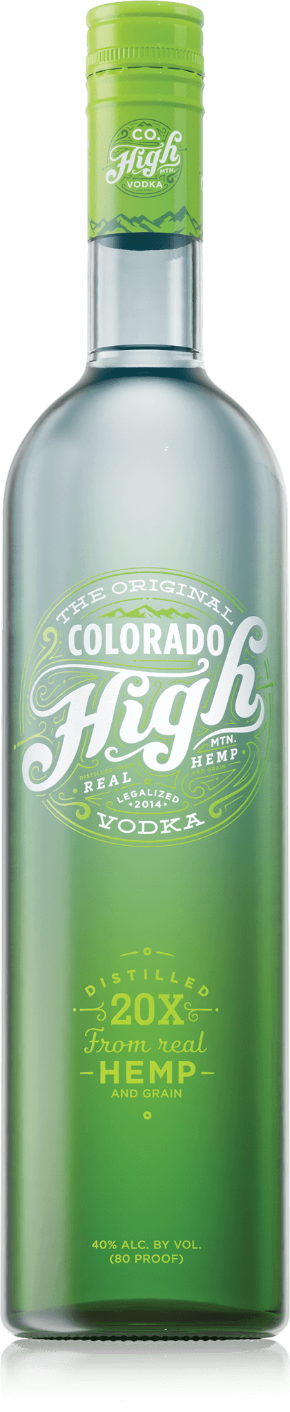 Colorado High Vodka (420x2045), Png Download