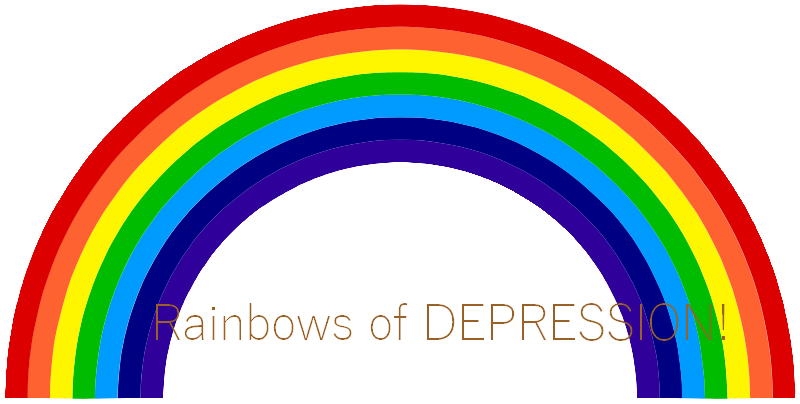 Rainbows Of Depression - Many Colors Are In A Rainbow (800x404), Png Download