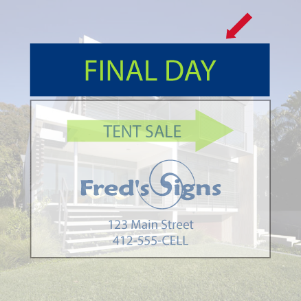 Directional Sign Topper - Signage (438x438), Png Download