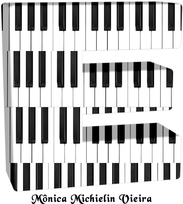 Alfabeto Teclas Do Piano Em 3d Png - Alfabeto Em Forma De Teclado Musical Png (750x750), Png Download