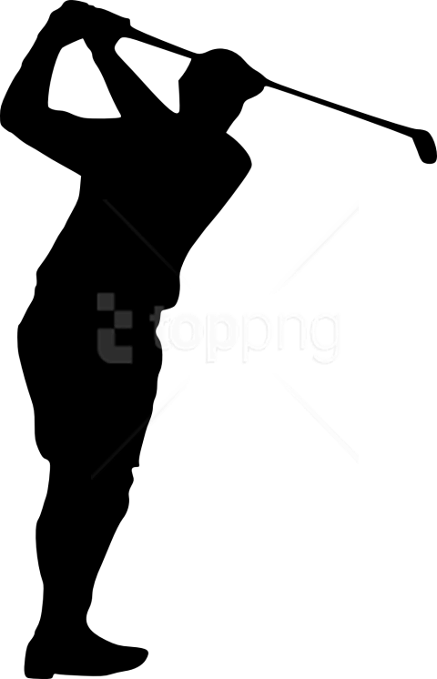 Free Png Golfer Silhouette Png - Golfer Silhouette Png Free (480x746), Png Download