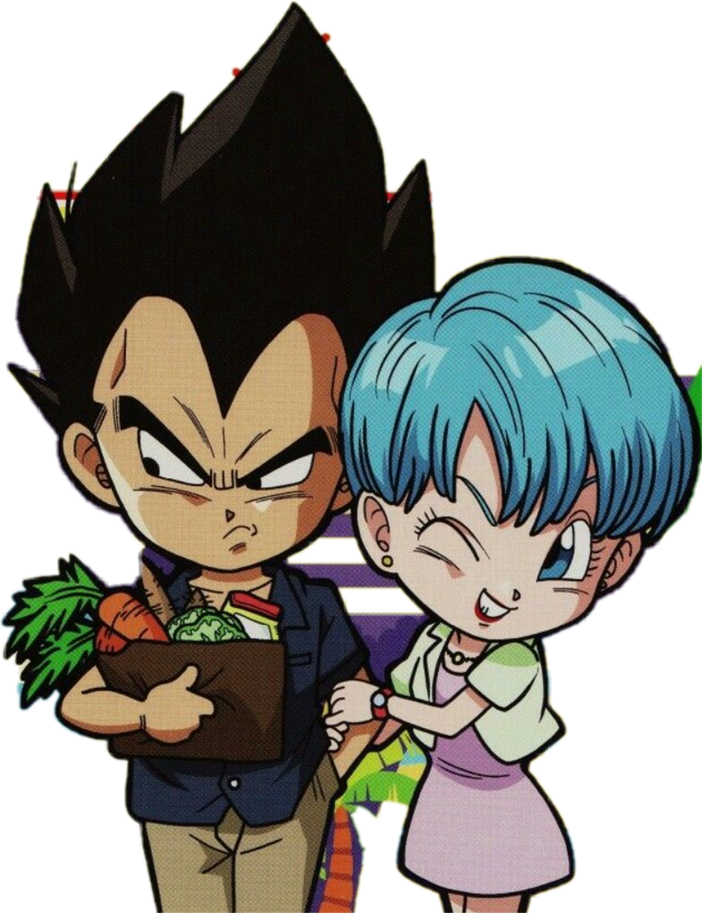 Vegeta Sticker - Vegeta & Bulma (1024x1332), Png Download