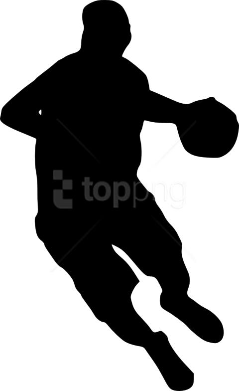 Free Png Basketball Player Silhouette Png Images Transparent - Portable Network Graphics (480x784), Png Download