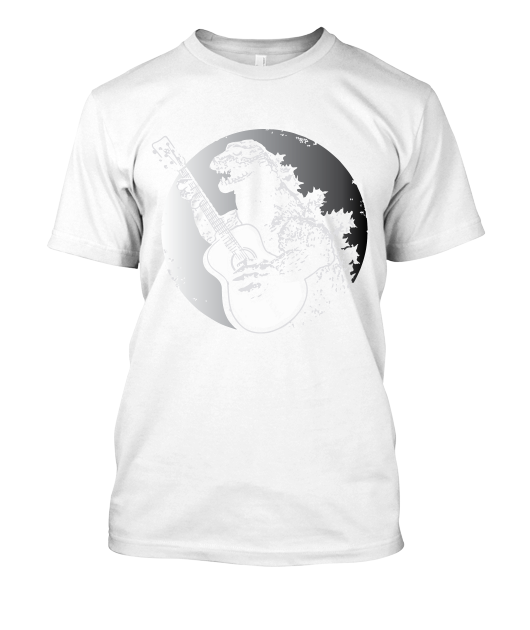 Godzilla With Guitar - Kenzo Women Tiger Sweatshirt Black White (530x630), Png Download