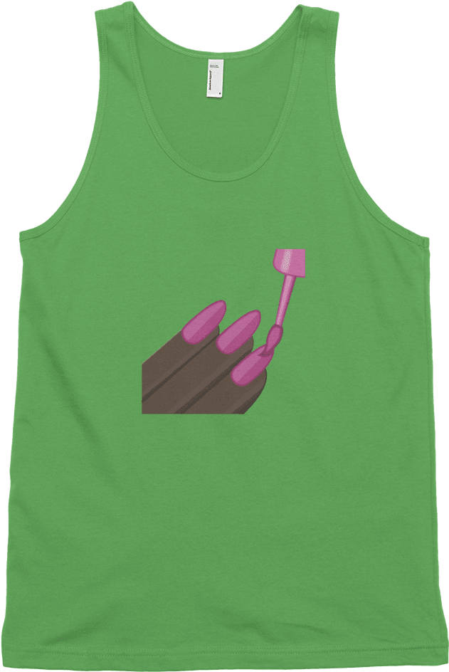 Dark Nail Polish Emoji Tank Top Swish Embassy - Active Tank (1000x1000), Png Download