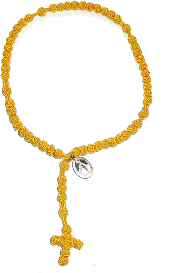 Knot Rosary Amber - Chain (616x567), Png Download