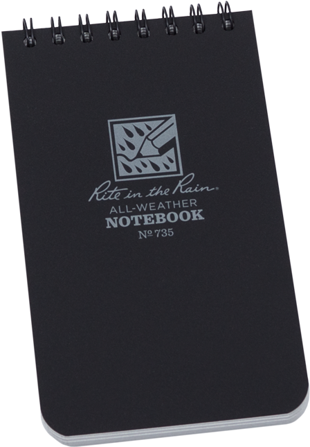 Rite In The Rain Midnight Top Spiral Pocket Notebook - Rite In The Rain 735 (700x700), Png Download