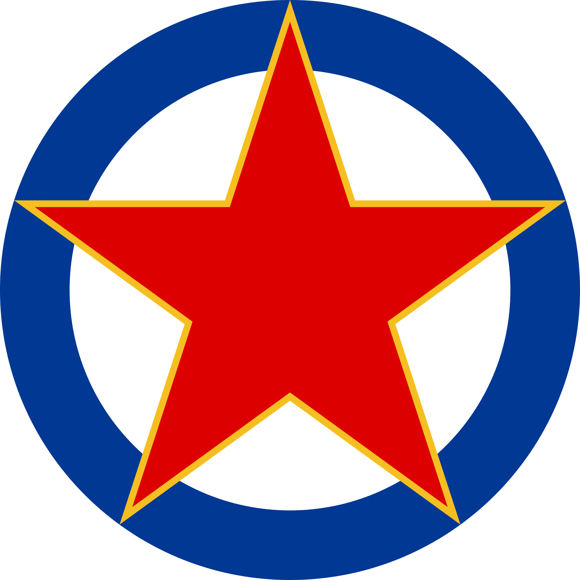 Yugoslav People's Air Force Roundel 1 - Yugoslav Air Force Roundel (1920x1920), Png Download