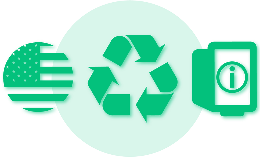 Orlando Recycling Cartridge Printer - Waste Management Icon Black And White (900x563), Png Download