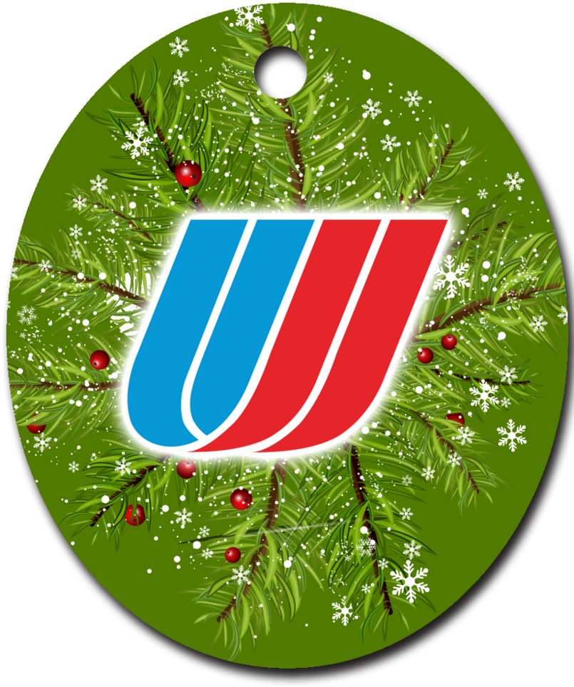 United Airlines Tulip Logo Ornaments - Circle (804x1024), Png Download
