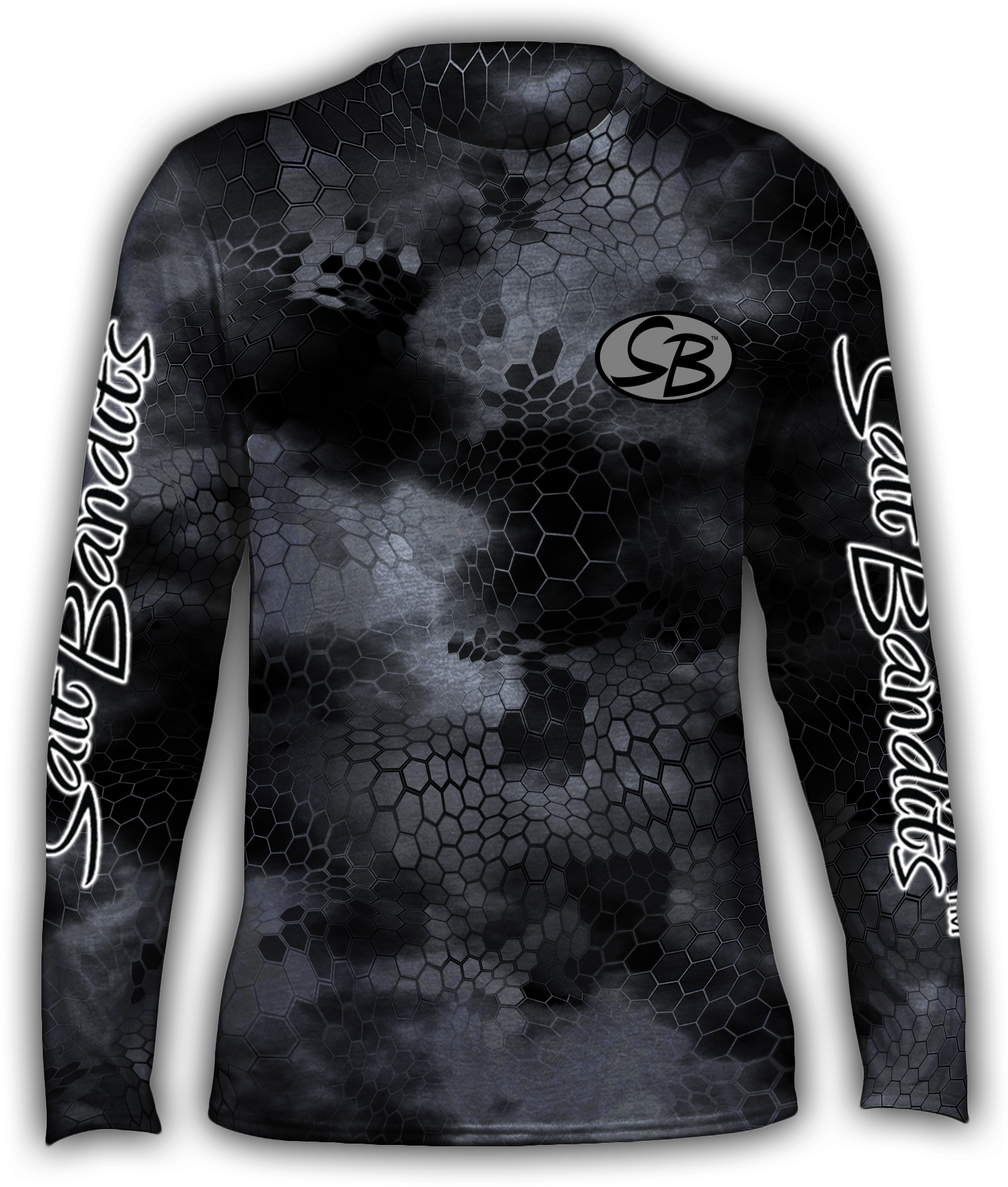 Saltbandits™ Chameleon Camo Performance Long Sleeve - Long-sleeved T-shirt (1591x1856), Png Download