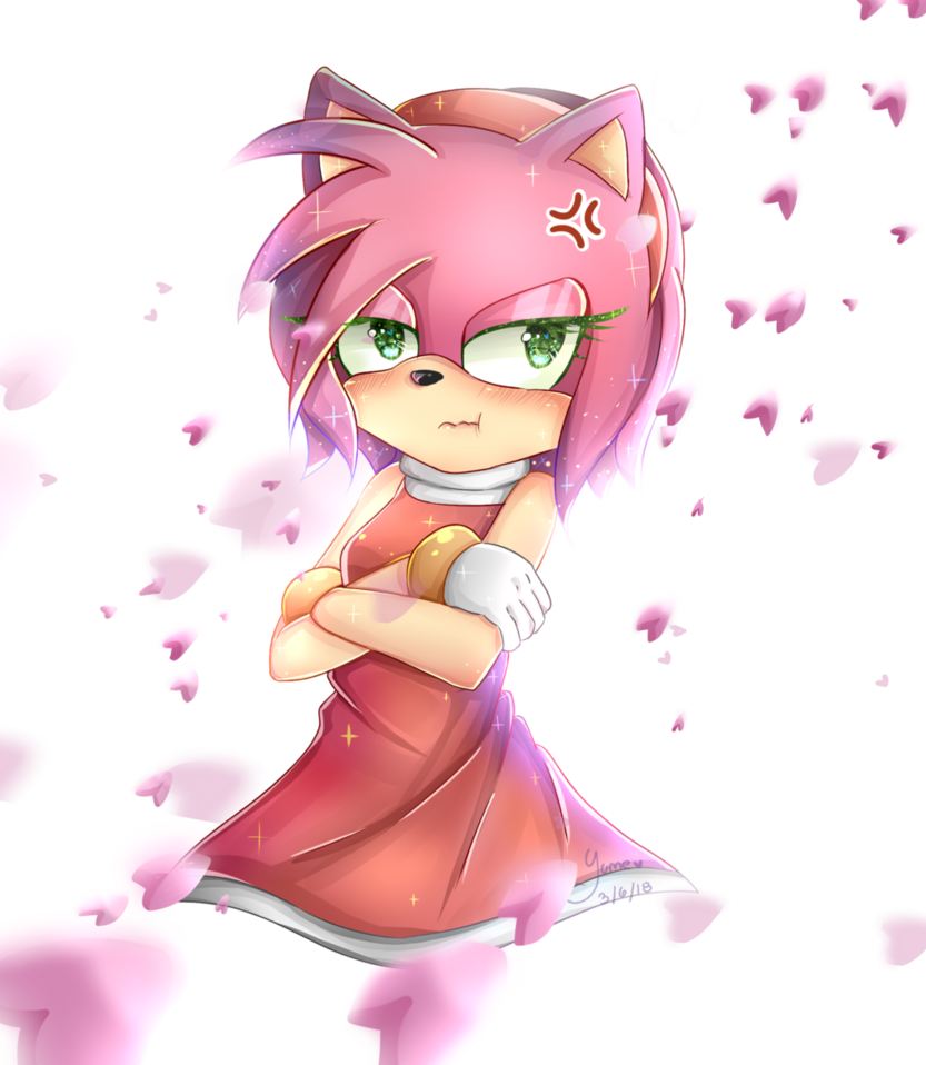 Amy Rose - Cartoon (833x958), Png Download