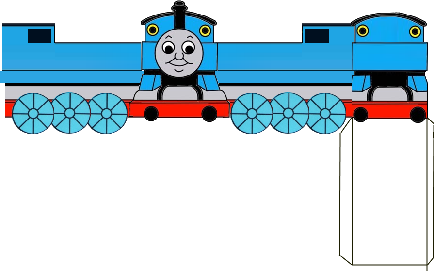 For Our Son's 4th Birthday, We Made Little Paper Boxes - Thomas The Tank Engine Paper Model (894x593), Png Download