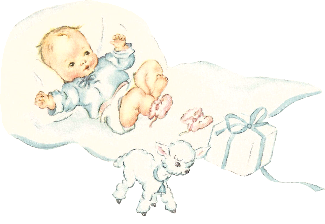 Baby Boy Lamb Image Digital - Illustration (1348x922), Png Download