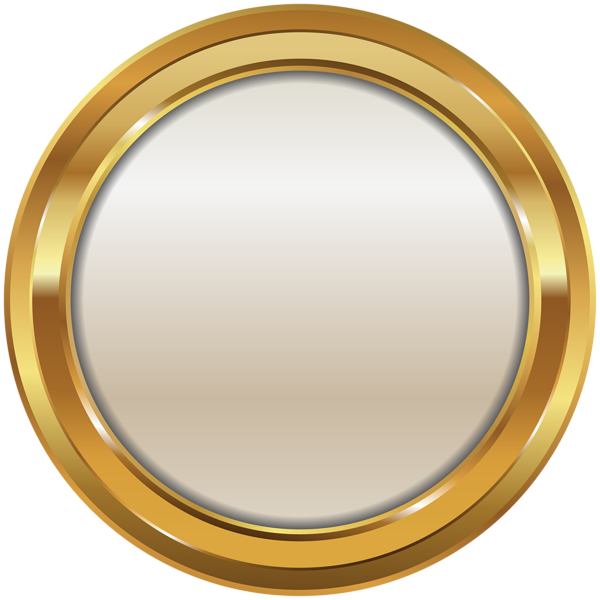 Gold And White Seal Png (600x600), Png Download