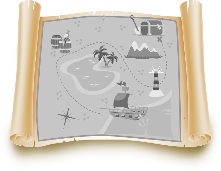 Find Your Treasure Map To Win Cool Gifts (724x560), Png Download