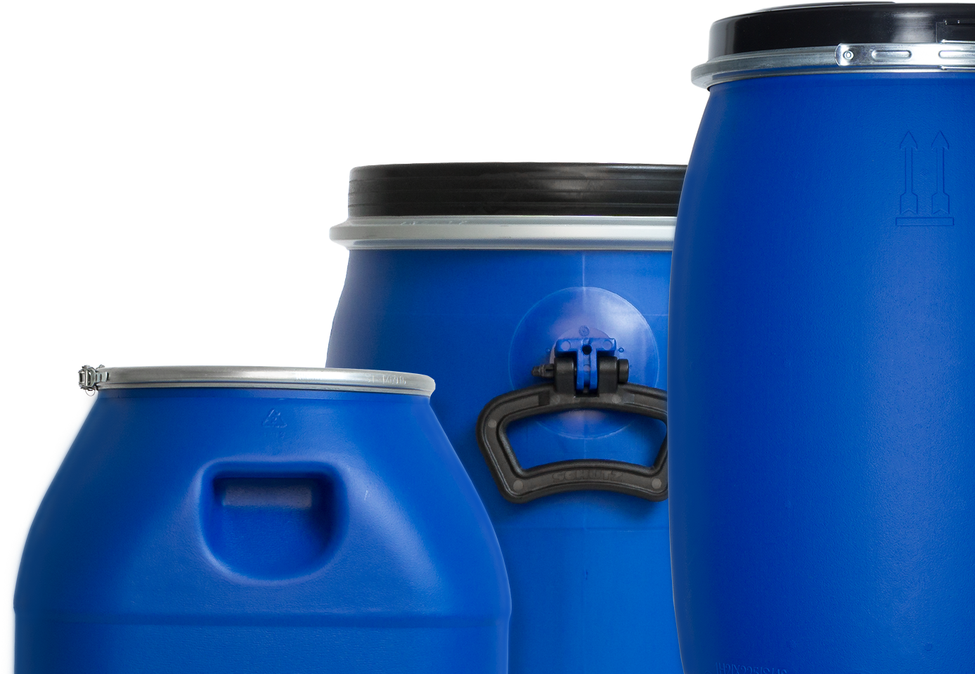 Plastic Open Head Drums - Lid (2400x1028), Png Download