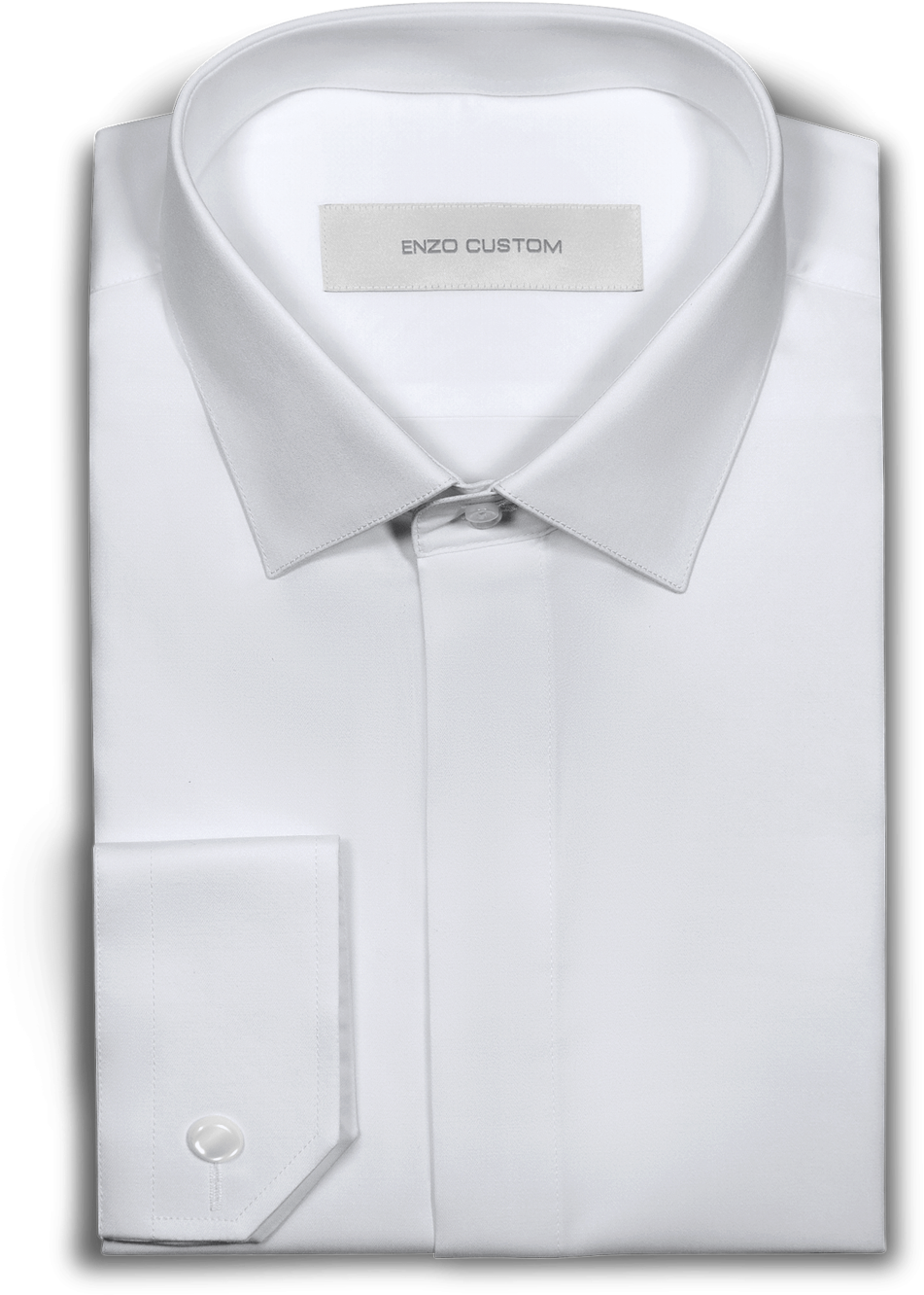 Solid White Formal Shirt - Formal Wear (1060x1801), Png Download