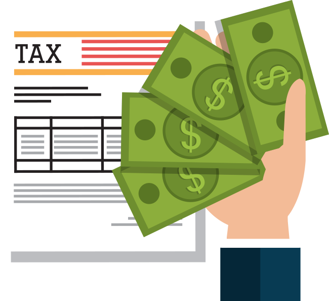 Focus On Client Service - Paying Taxes Clipart (650x594), Png Download