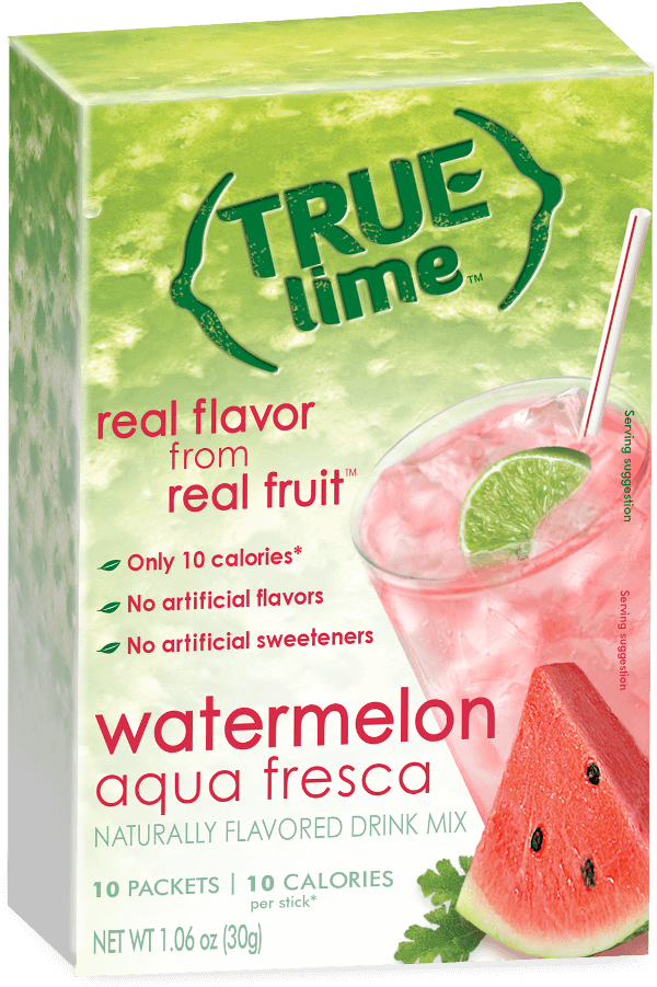 True Lime Watermelon Aqua Fresca 10 Pkts - Juicebox (1200x960), Png Download