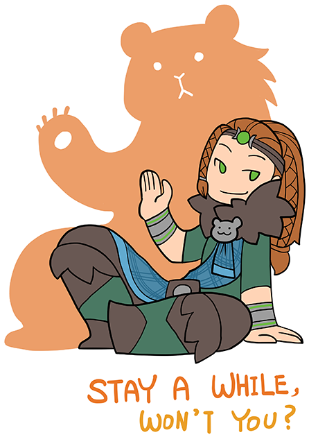 Stay For A While By Zennore - Cartoon (550x740), Png Download