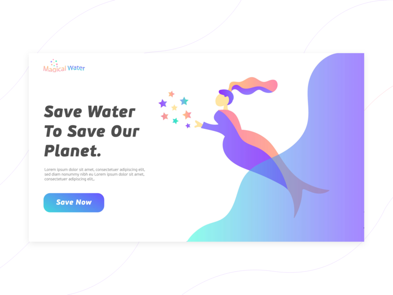 Magical Water Save Water Women Illustration Beautiful - Illustration (800x600), Png Download