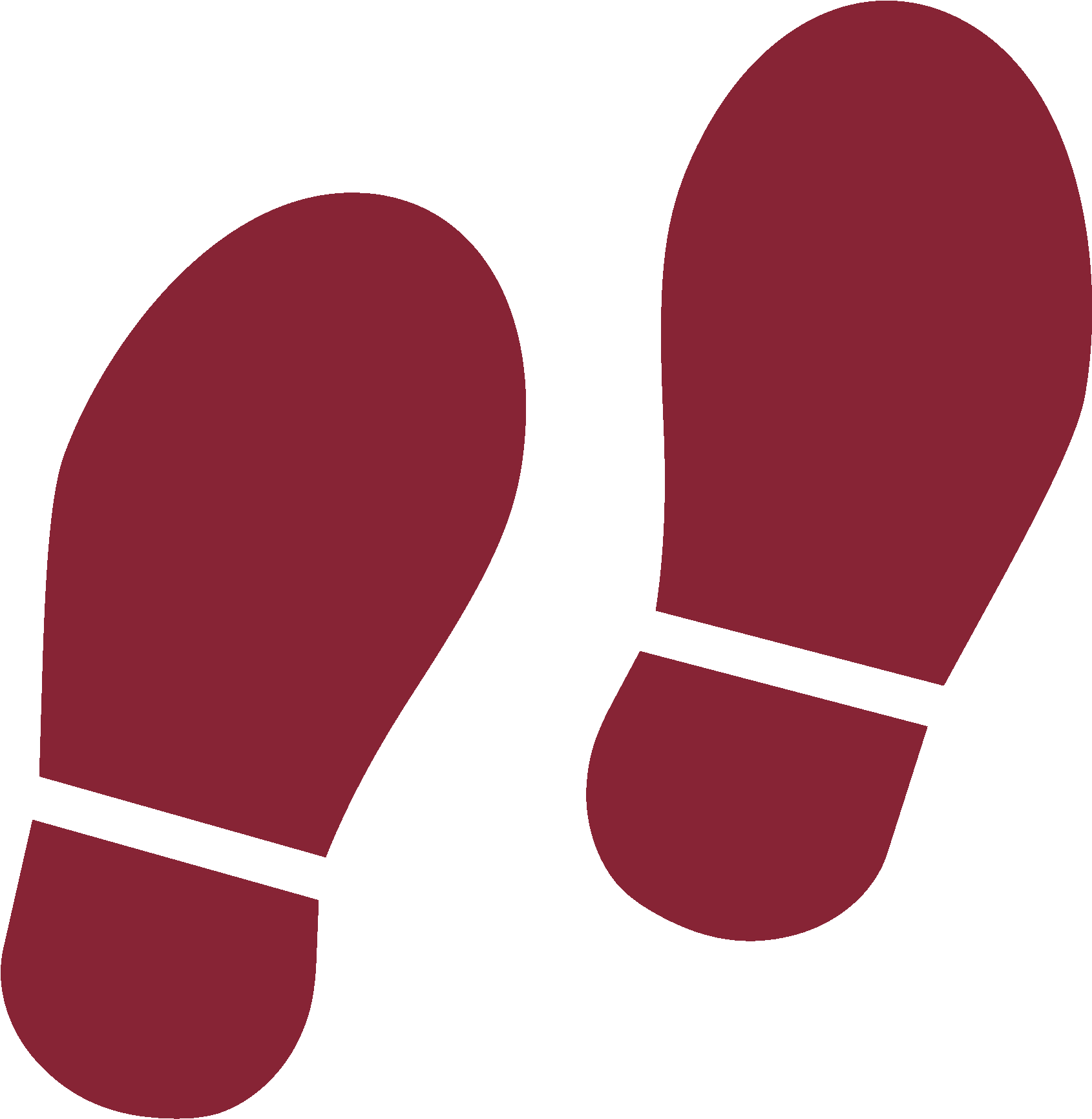 Shoe Prints Icon - Footstep Icon Png Transparent (2000x2000), Png Download