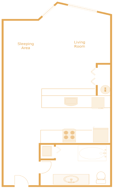 Studio Apartments - Architecture (800x600), Png Download