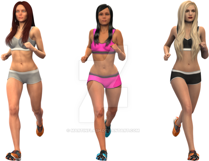 1024 X 576 7 - Girls Running Png (1024x576), Png Download