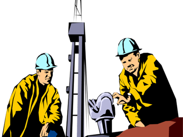Industrial Worker Clipart Drawing Construction - Oil Rig Clip Art (640x480), Png Download