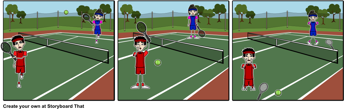 Tennis - Tennis Storyboard (1164x385), Png Download