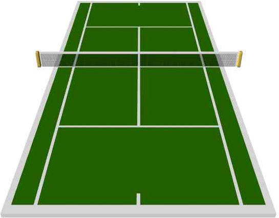 Campo Da Tennis Png - Tennis Court Easy Drawing (640x480), Png Download