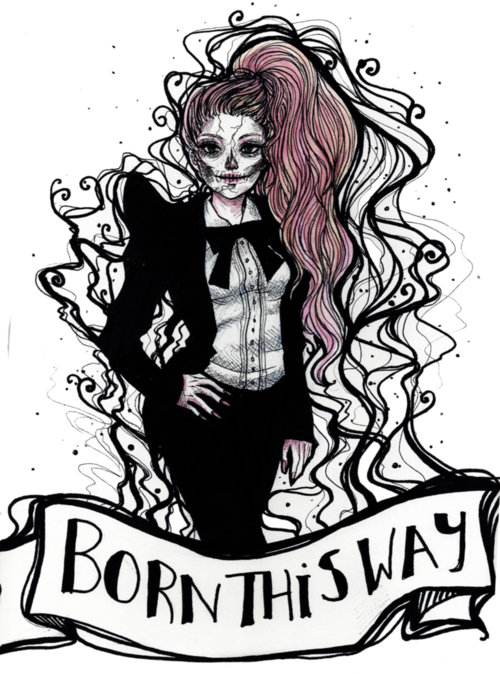 Lady Gaga Clipart Born - Lady Gaga Born This Way Skull (500x674), Png Download
