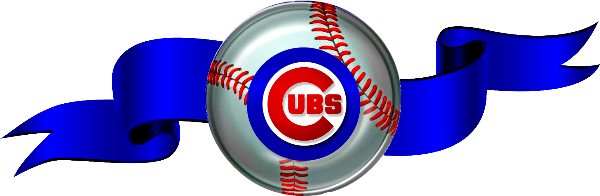 Chicago Cubs Logo, Chicago Cubs Baseball, Cubs Fan, - Red Ribbon Banner Png (2000x1500), Png Download
