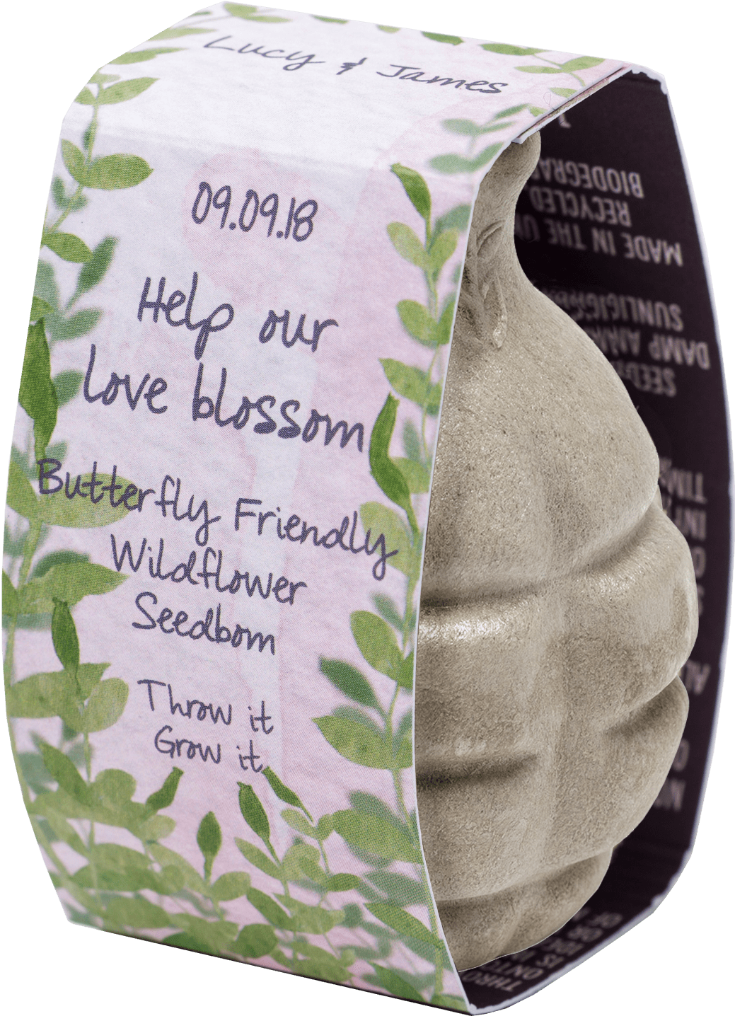 Botanic Wedding Favour Seedbom - Wool (1500x1500), Png Download